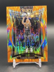 2025 Select Concourse Sabrina Ionescu #98 Orange Flash Prizm & WNBA Logo Prizm
