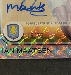 2024-25 Topps Chrome UEFA #CA-IM Ian Maatsen Orange Geometric Refractor Auto /25