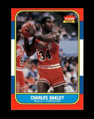 Charles Oakley Rookie 1986-87 Fleer #81 RC Chicago Bulls NBA Basketball Card