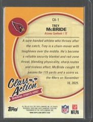 2025 Topps Signature Class #CA-1 Trey McBride Class Action Orange #/50