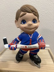Hockey Ceramic Vintage lot 70s, Team Canada, Flyers, Atlantic Mold, Hand Painted