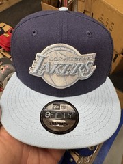 New Era Low Angeles Lakers SnapBack Hat 59Fifty Navy Baby Blue