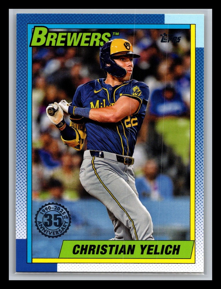 2025 Topps #T90-17 Christian Yelich 1990 Topps Baseball 35th Anniversary