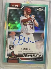 JJ Wetherholt 2026 Topps Chrome Aqua Rookie A RA-JJW *Auto* RC /199 Cardinals