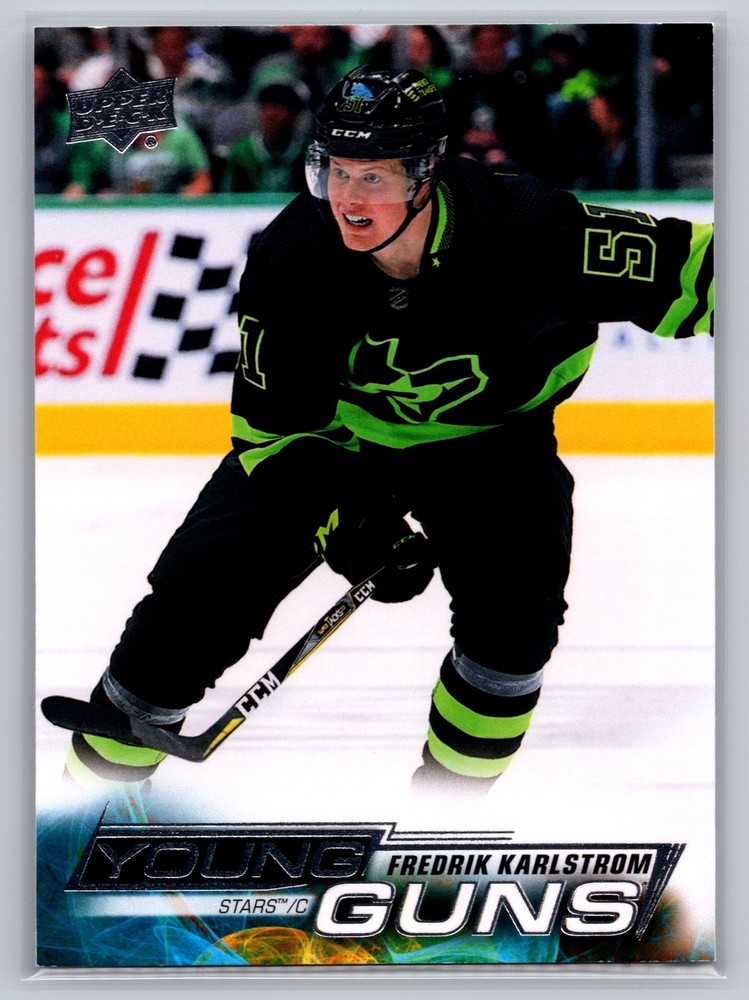2022-23 Upper Deck Series 1 Young Guns Fredrik Karlstrom Rookie #229 Hockey Card