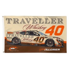 Justin Allgaier #40 Traveller Nascar Car Racing 3×5 FT Flag Wall Decore Banner