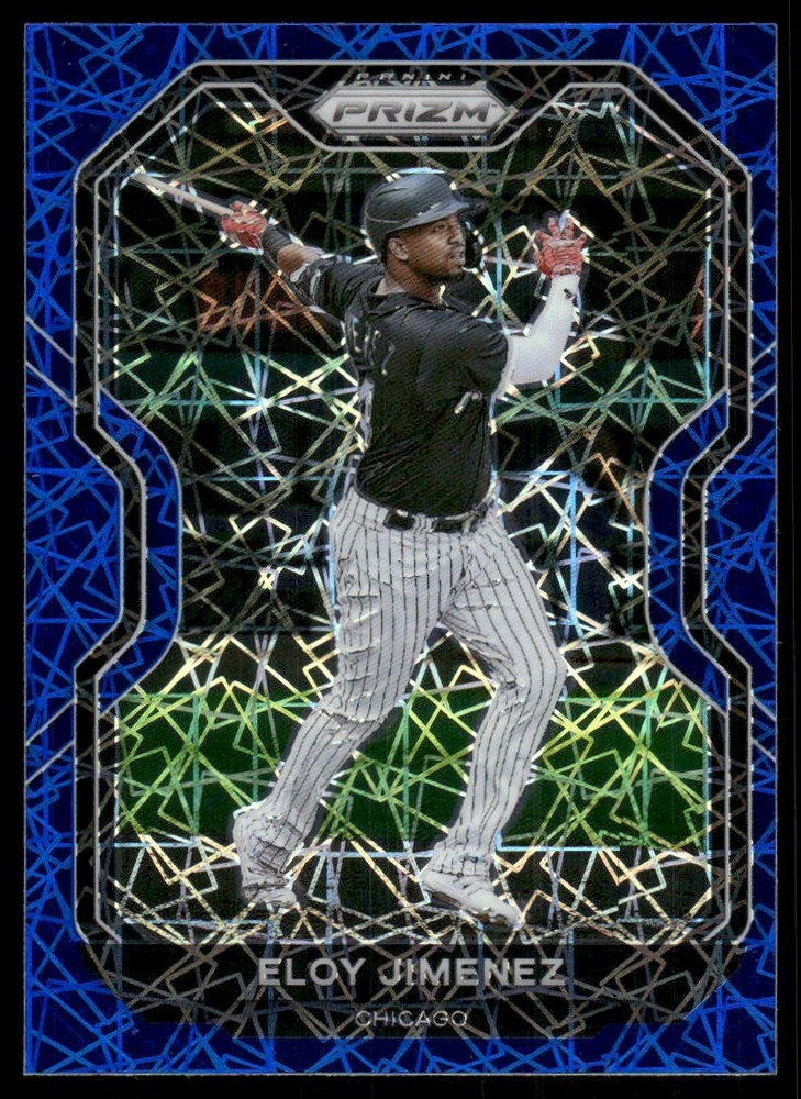 2021 Panini Prizm Prizms Blue Velocity #63 Eloy Jimenez – BB
