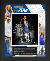 Stephen Curry Warriors Framed 16×20 NBA 3 Point Leader Floating Photo Collage