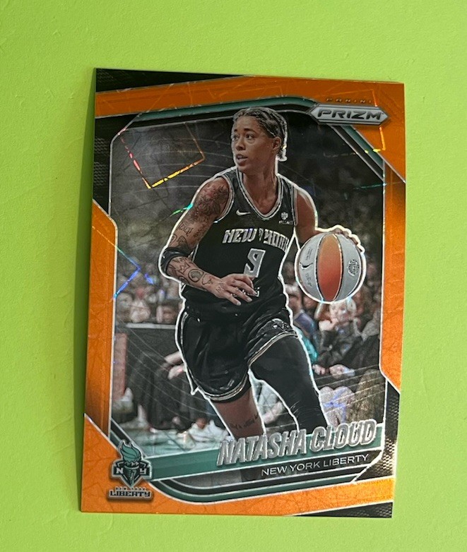 2025 WNBA Panini Prizm Natasha Cloud #56 Orange Velocity
