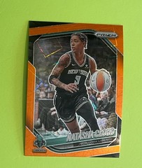 2025 WNBA Panini Prizm Natasha Cloud #56 Orange Velocity