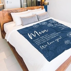 Blanket Gifts for Mom, Mom Birthday Gifts, Warm 50 x 60 inch, Blue