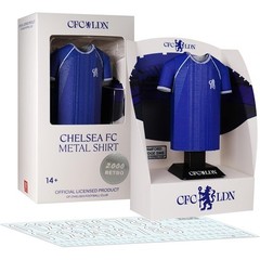 Retro Chelsea Metal Football Shirt Personalised 2000/01 Home Kit Alloy Shirt