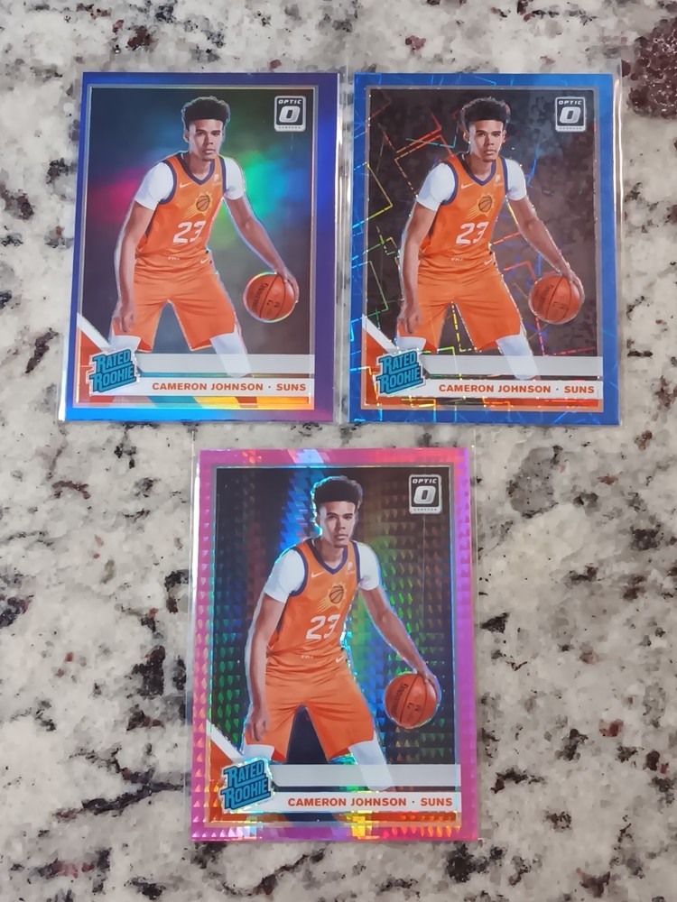 Cameron Johnson 2019-20 Optic Rated Rookie Blue Velocity + Purple + Pink #200