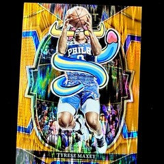 1/1 TYRESE MAXEY 🔥 ORANGE FLASH PRIZM SSP 🔥 NEW PENINI: ONE OF ONE ART