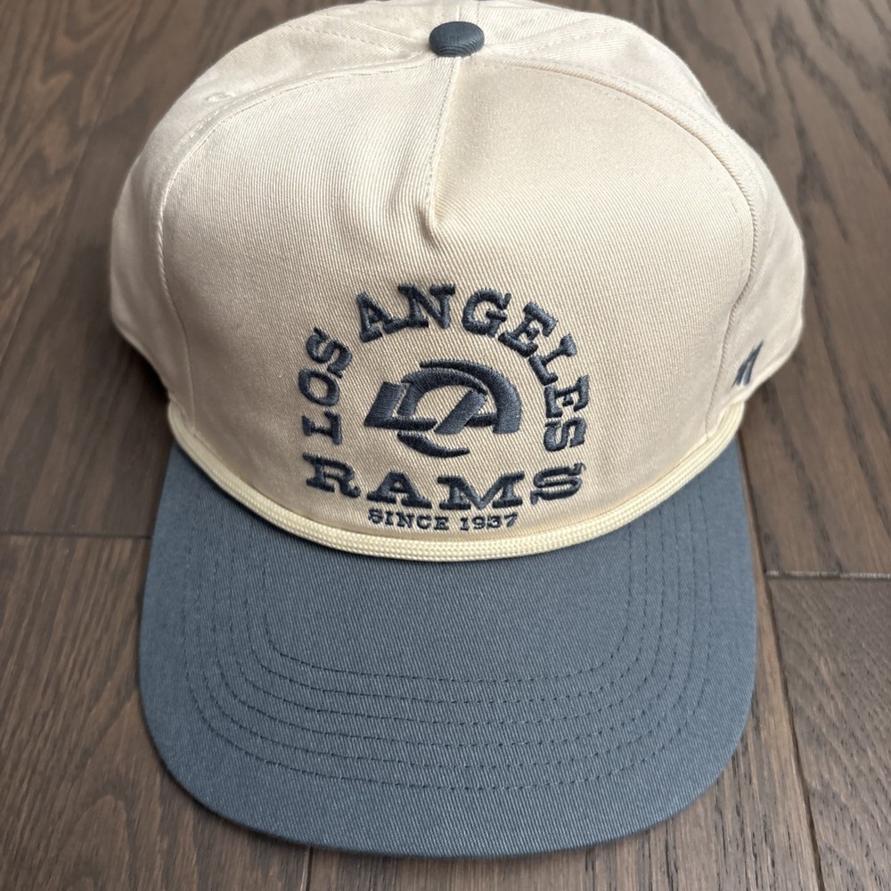 ‘47 Brand Los Angeles LA Rams Cream Ranchero Hitch SnapBack Hat NFL Adjustable