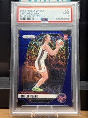 2024 Prizm WNBA Caitlin Clark #22 Blue Velocity Prizm RC PSA 9