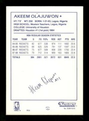1988 Startling Lineup Card Akeem Olajuwon EXMT centered BXCP23