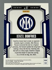 2023-24 Panini Score Denzel Dumfries Purple Laser 15/15 FIFA Soccer #97