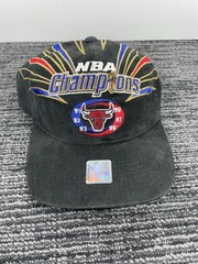 🔥Vintage 1998 Chicago Bulls Championship Hat NBA Champions Locker Room Starter