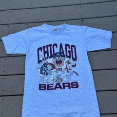 Vintage 90s chicago bears looney tunes taz t shirt reprint VK15295