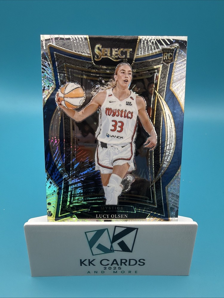 2025 Panini Select WNBA Lucy Olsen Silver Party Prizm RC SP Mystics Rookie