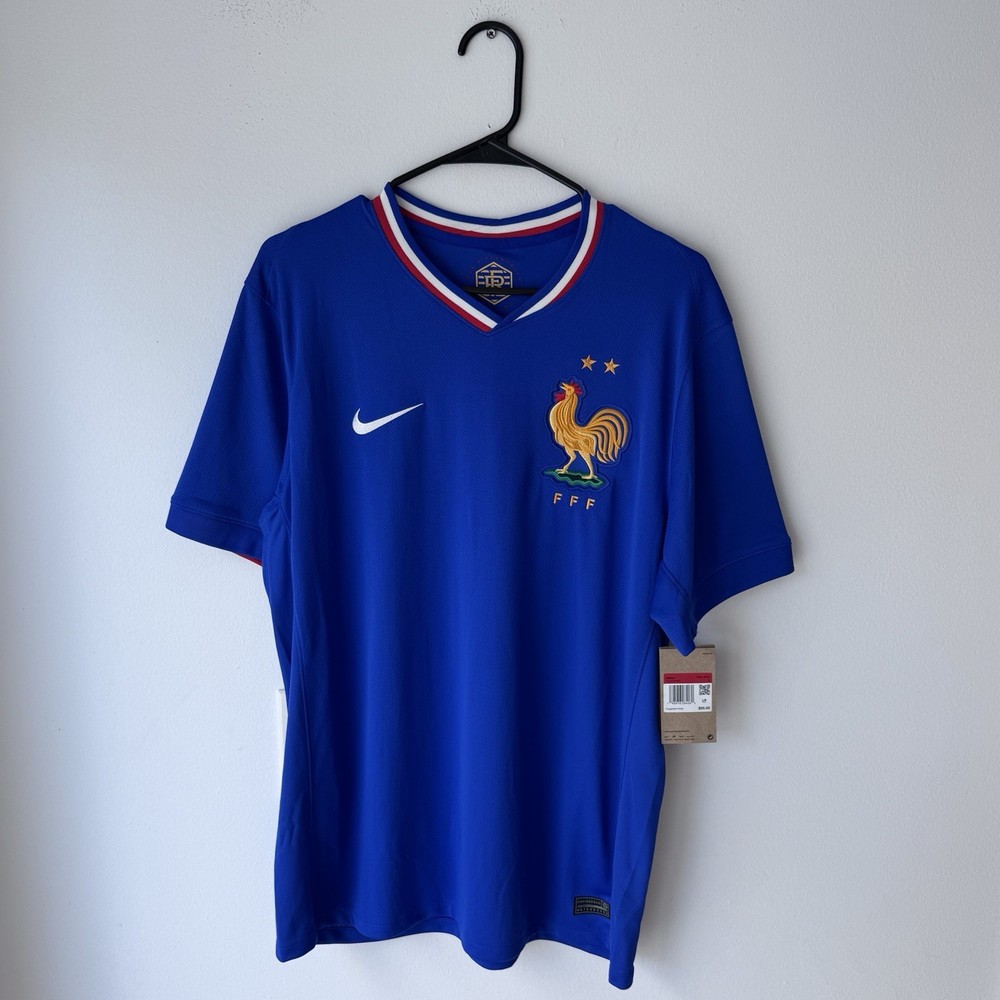 Nike France National Team 2024 Blue Home Replica Jersey – (FJ1259-452) Sz:L