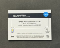 2024-25 Topps Chrome UEFA #CA-IM Ian Maatsen Orange Geometric Refractor Auto /25