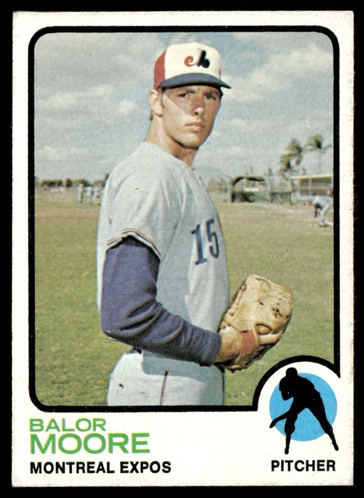 1973 Topps Card Baseball Balor Moore Montreal Expos #211 EX-MT
