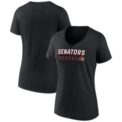 Women&rsquo;s Fanatics Black Ottawa Senators V-Neck T-Shirt