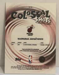 2025-26 Topps Finest Colossal Shots Kasparas Jakucionis Rc /50 Gold Auto