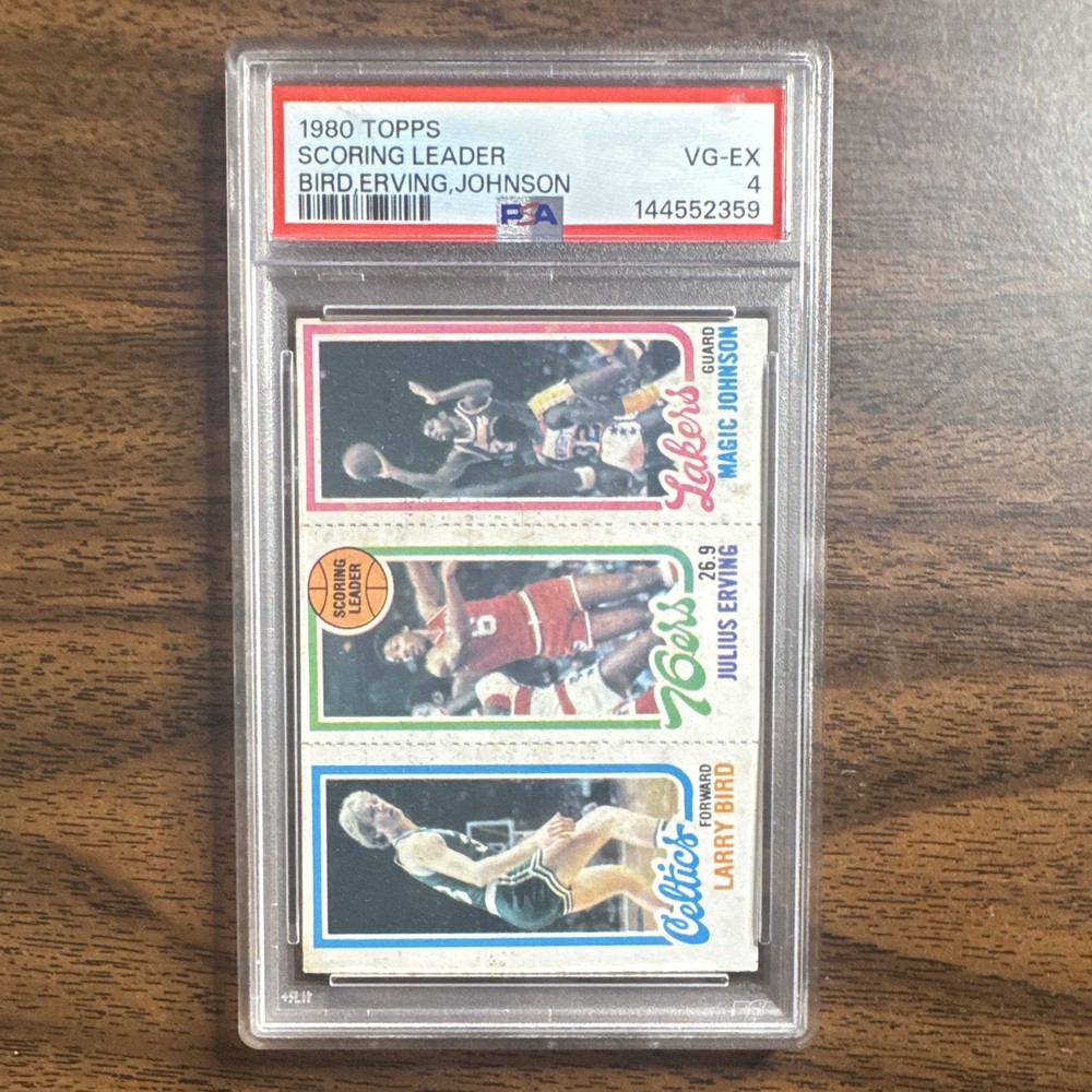 1980-81 Topps Magic Johnson, Larry Bird, Julius Erving #139-174-34 (RC)