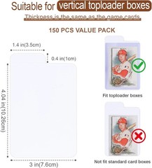 Tall Trading Card Dividers for Toploaders Storage Boxes, 150PCS Paper Divider Ca