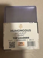 *25* Ct Humongous Hoard Premium 3&Prime; x 4&Prime; Standard Size 35 Point Top Loaders Best$