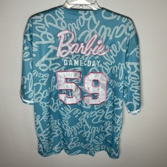 Texas Rangers X The Barbie Movie Mattel Baseball Jersey Blue MLB Size XXL