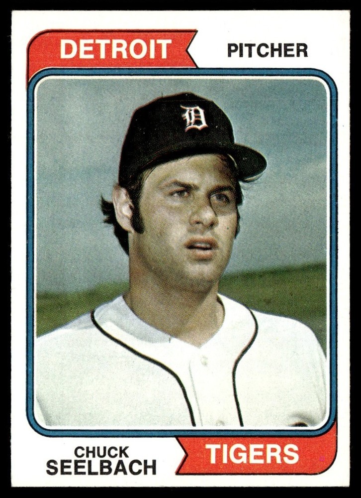 1974 Topps Card Chuck Seelbach Detroit Tigers #292 Baseball NM