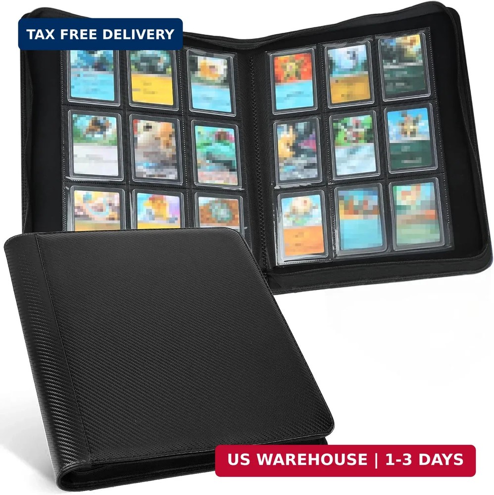 Toploader Storage Binder 9 Pocket Ringless Side Loading, Fits 288 Standard 3&Prime;×4&Prime;