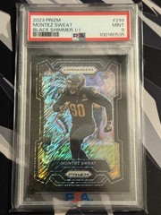 2023 Panini Prizm Montez Sweat Black Shimmer 1/1 FOTL #299 PSA 9 Bears