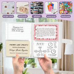 2 Pack 3×5 Index Card Holders with 400 Pockets, Plastic Sleeves, Organizer for