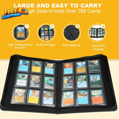 Toploader Binder Holds 288 Toploaders 9 Pocket Top Loader Binders with Sleeves..