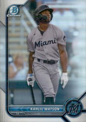 2022 BOWMAN DRAFT CHROME REFRACTOR MIAMI MARLINS KAHLIL WATSON #BDC-35