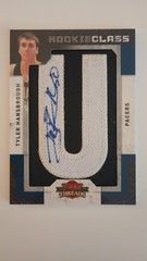 Tyler Hansbrough 2009 Panini Threads Rookie Letter U Patch Auto #113 RC 618/650