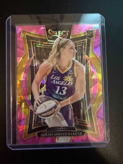 2025 Panini Select WNBA Pink Prizm Sarah Ashlee Barker RC WNBA