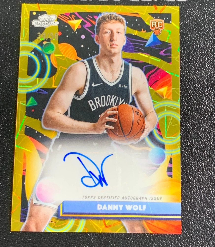 2025-26 Topps Cosmic Chrome Danny Wolf Auto RC Gold Interstellar 34/50