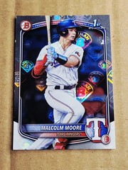 2025 Bowman Prospects Malcolm Moore #BP-129 Bowman Retro Logo Foil Rangers