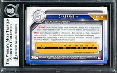 CJ Abrams Auto Signed 2019 Bowman Chrome Draft RC BDC85 Padres Stock Beckett