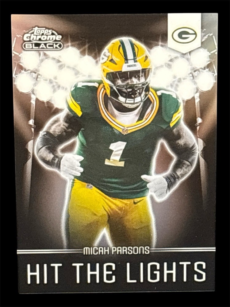 2025 Topps Chrome Black Micah Parsons Hit The Lights Case Hit Packers 1:205 Odds