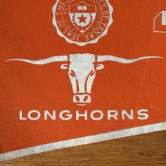 Vintage 60s 70s University of Texas Longhorns 12”x30” Felt Pennant