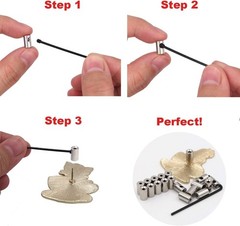 Durable 100 Pack of Silver Nickel-Plated Pin Locks & 10 Tools – Rust Resistant