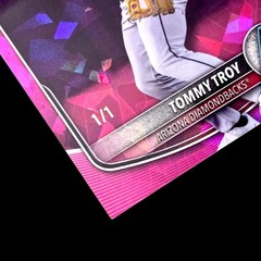 2025 Bowman Chrome Sapphire TOMMY TROY Padparadscha Refractor Rookie 1/1 #BDC-36