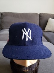 Vintage New York Yankees American Needle Snapback Hat Cap Spellout On Back READ.